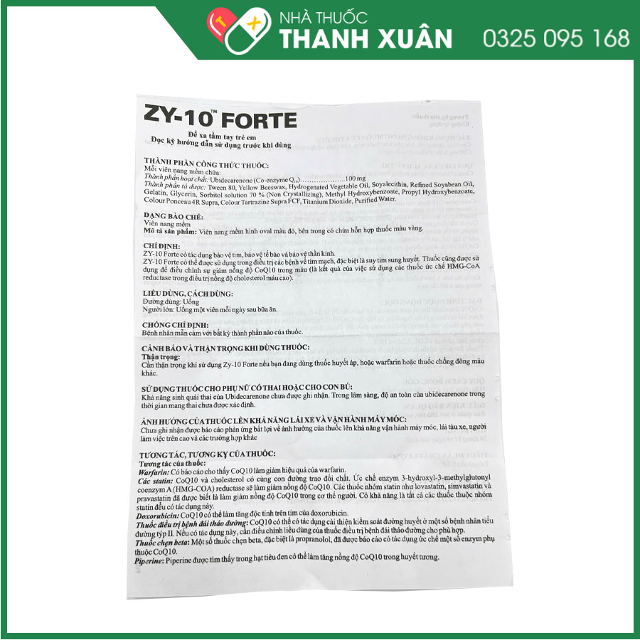 Zy-10 Forte điều trị các bệnh tim mạch